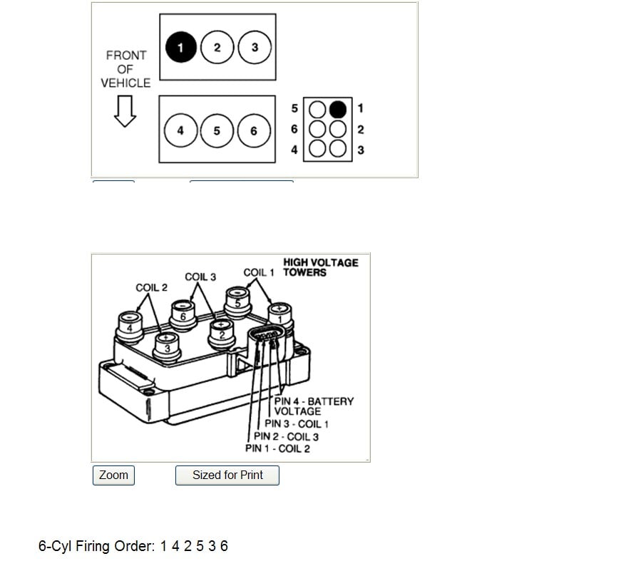 2001 Ford Ranger 3.0 Firing Order Diagram