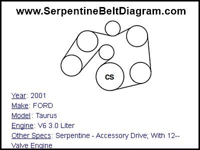 2001 ford taurus ses serpentine belt diagram