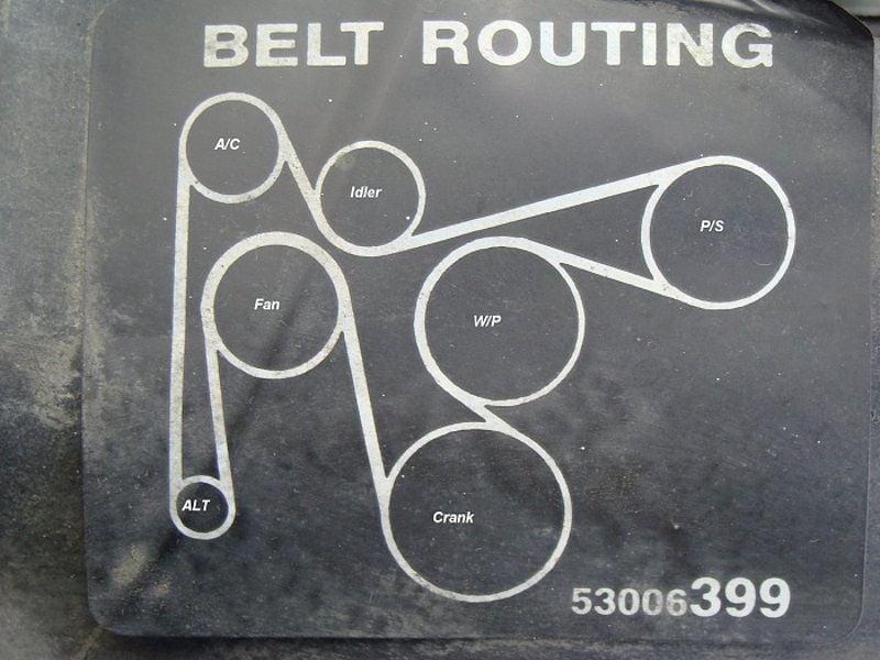 2001 jeep cherokee serpentine belt routing