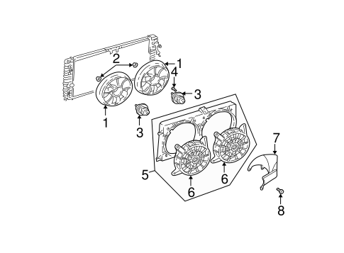 2001 oldsmobile alero radiator diagram