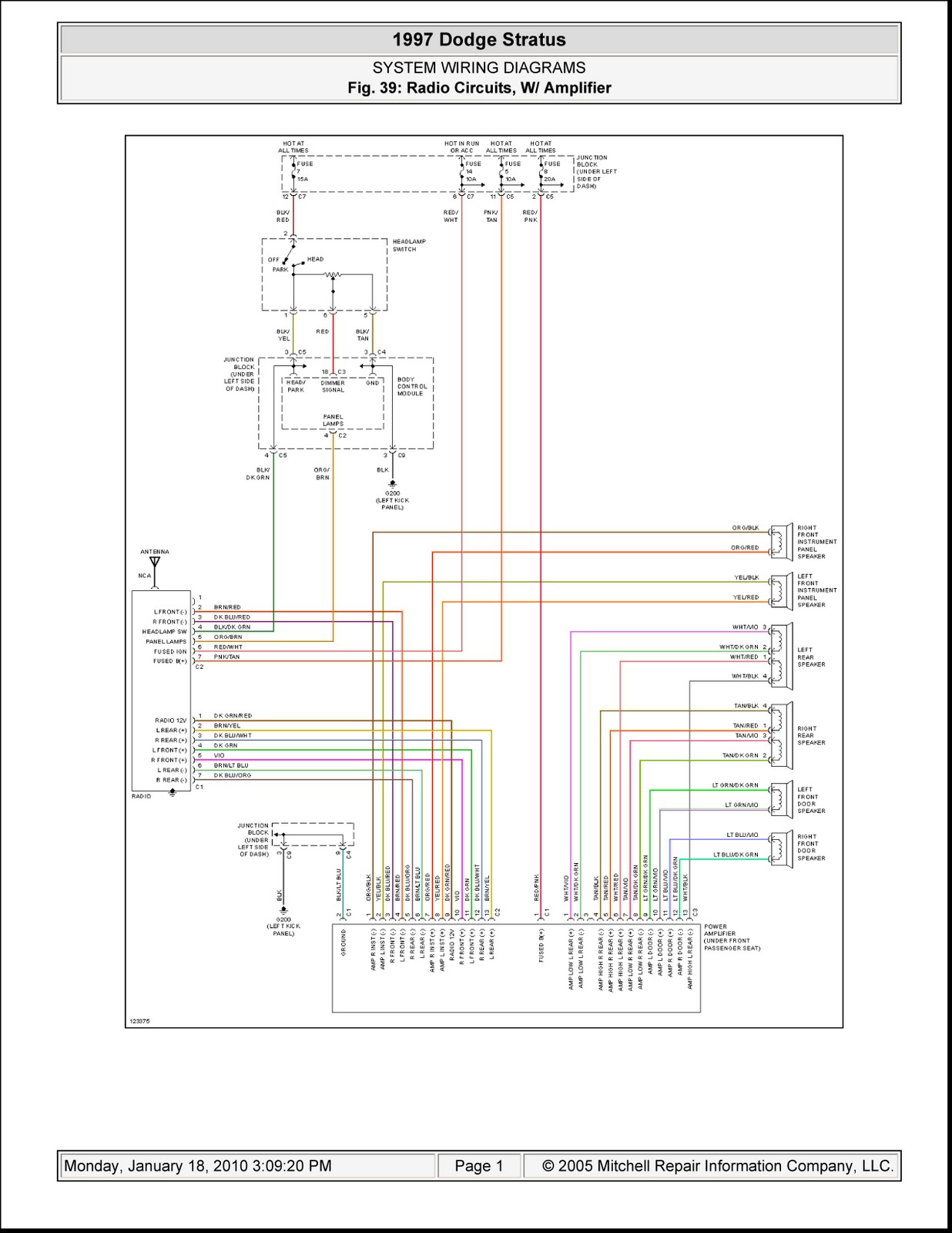 2002 dodge stratus infinity radio wiring diagram