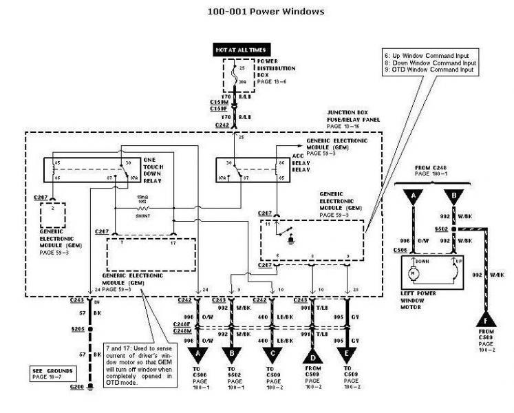 Power Window Wiring Diagram Ford 04 F150 from schematron.org