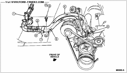 2002 ford ranger 2.3 heater hose diagram