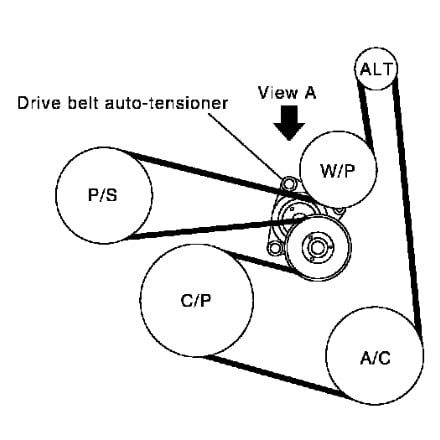 2002 nissan sentra 1.8 serpentine belt diagram