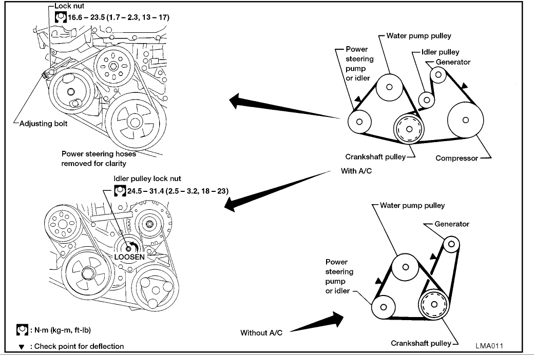 2002 nissan sentra serpentine belt diagram