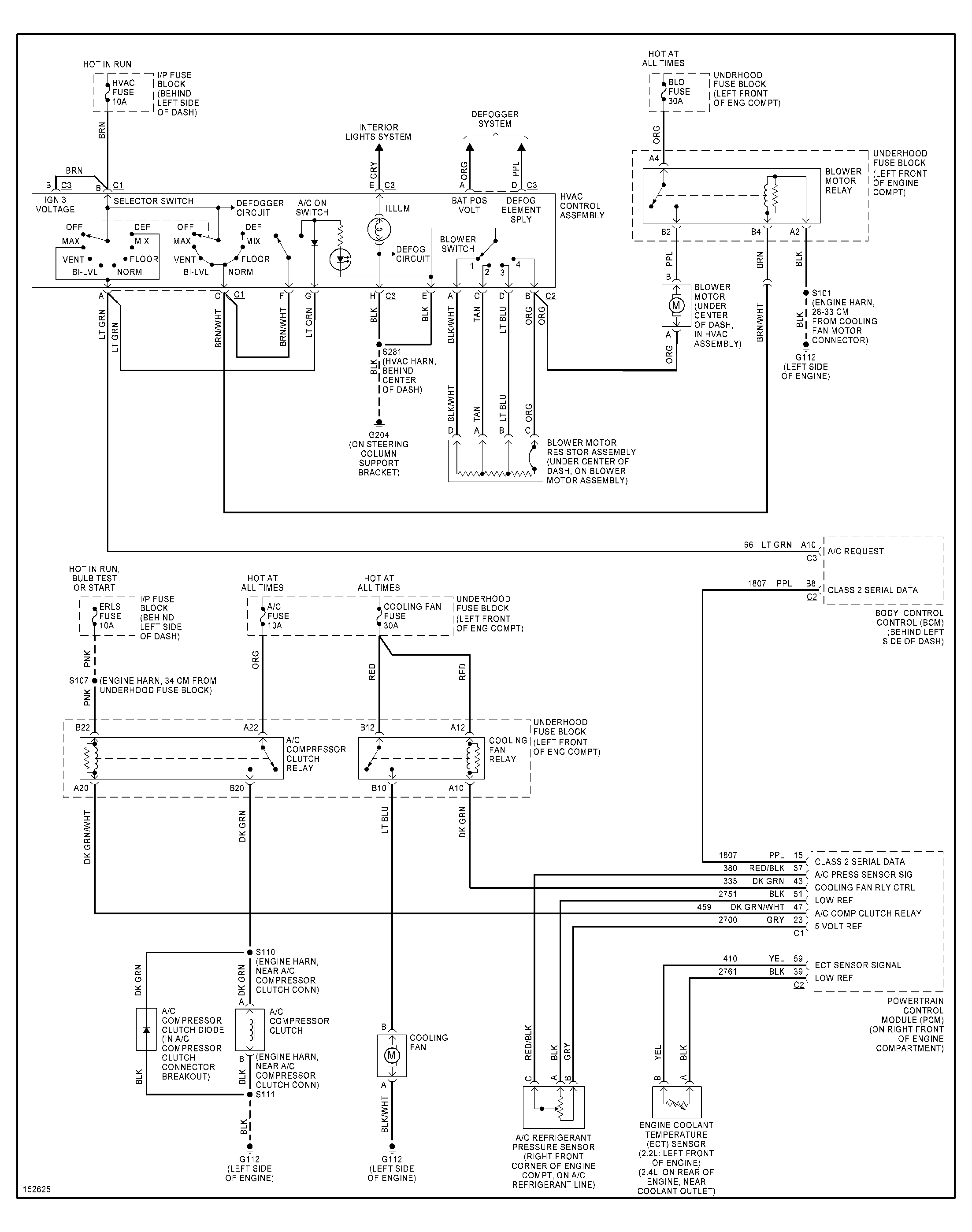 2002 pontiac sunfire fuse box diagram