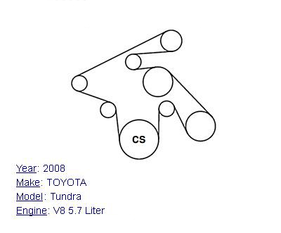 2002 toyota sequoia serpentine belt diagram