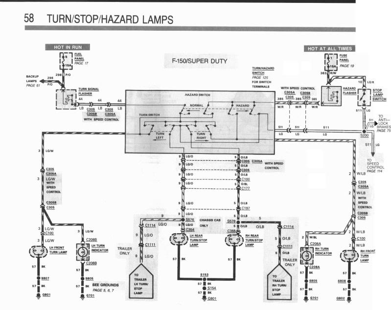 2003 ford f-250 super duty lariat 4x4 7.3l trailer turn signal and brake light wiring diagram