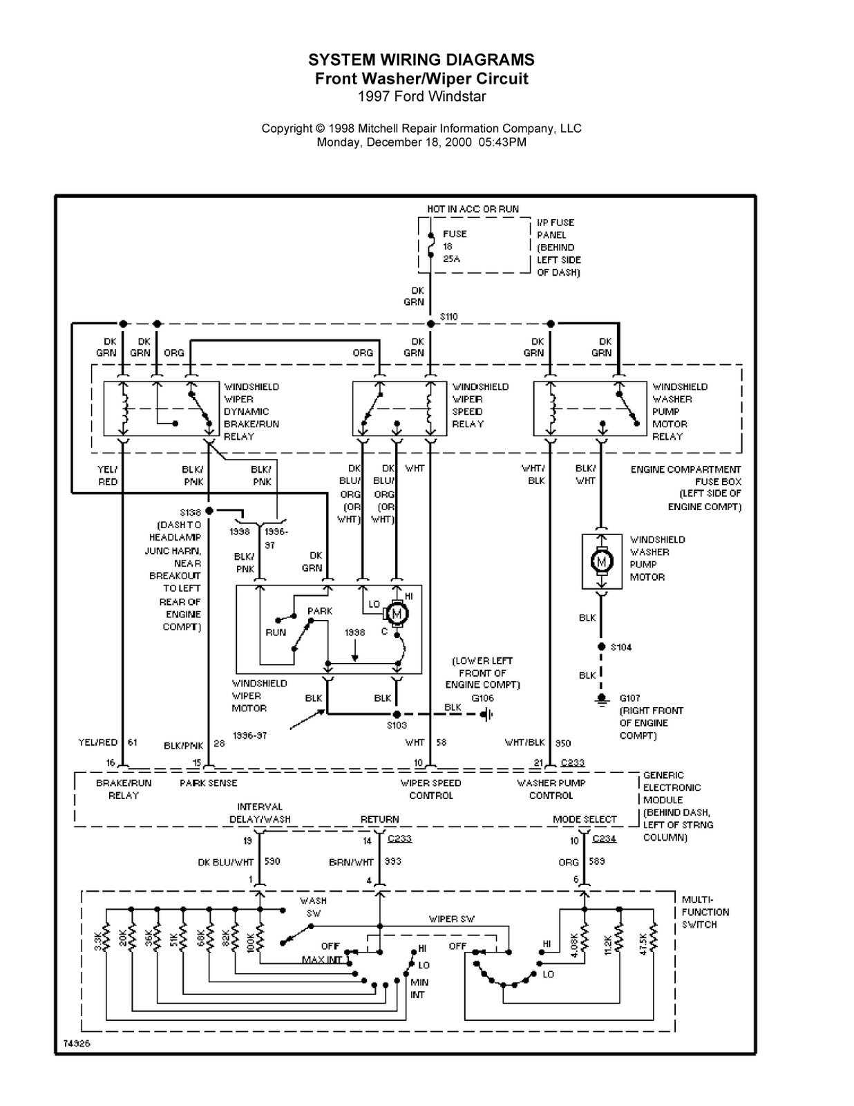 2003 ford windstar 3.8 coil pack to engine wiring diagram