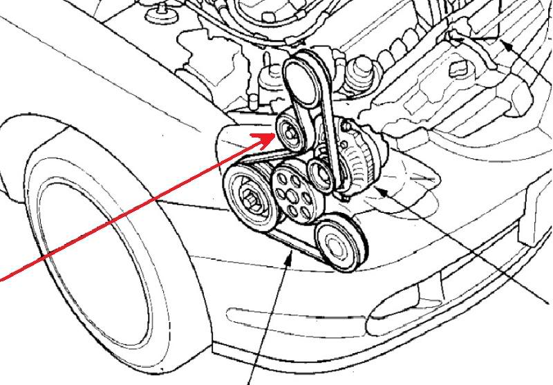 2003 honda civic hybrid serpentine belt diagram