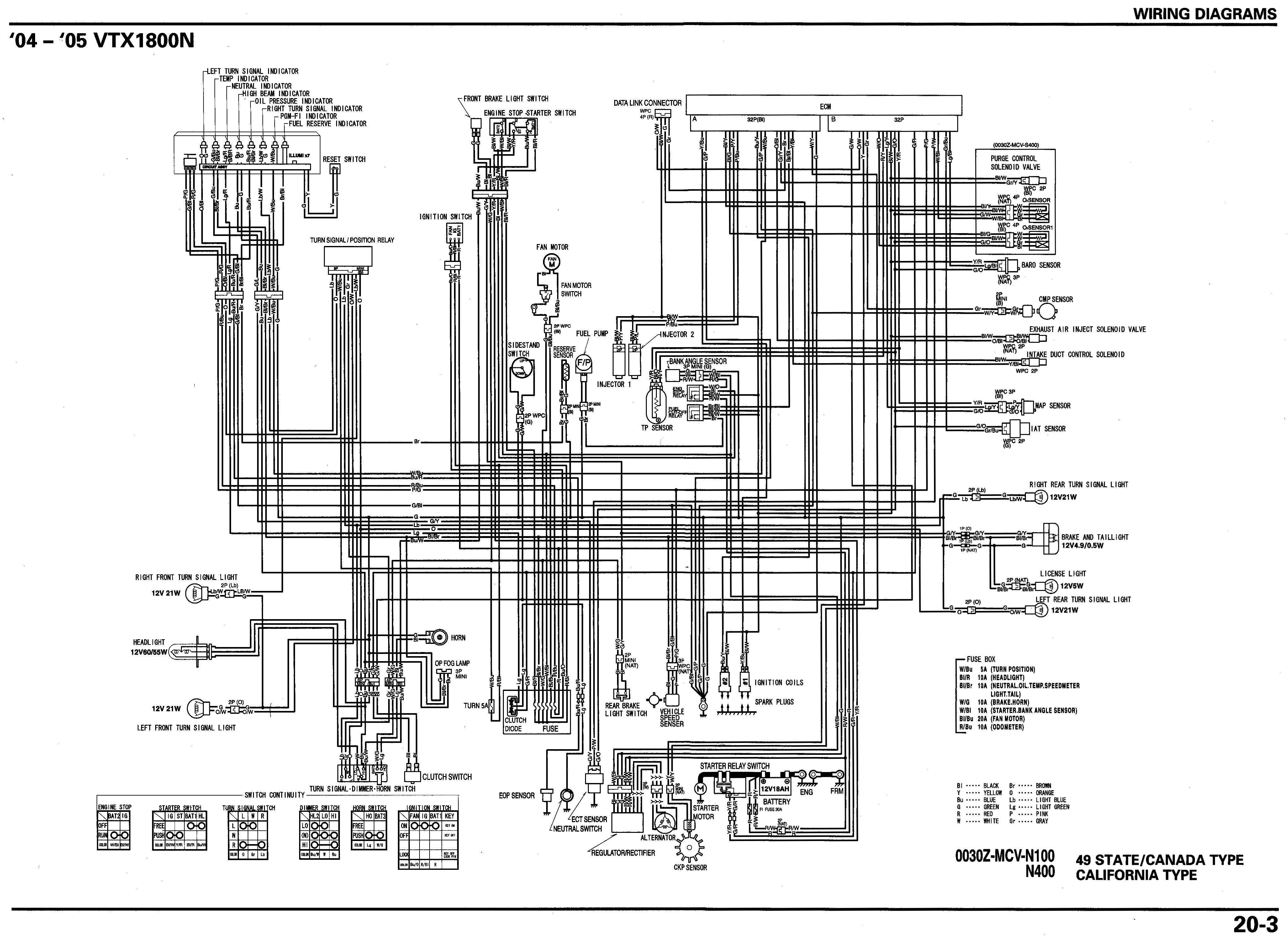 2003 honda vtx 1800 wiring diagram