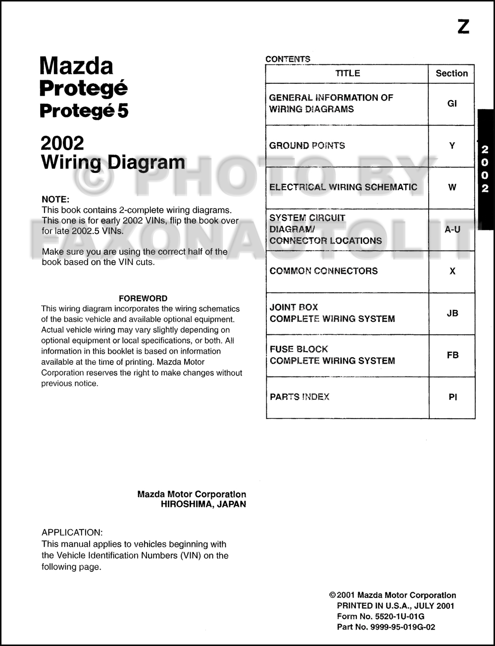 2003 mazda protege5 stereo wiring diagram