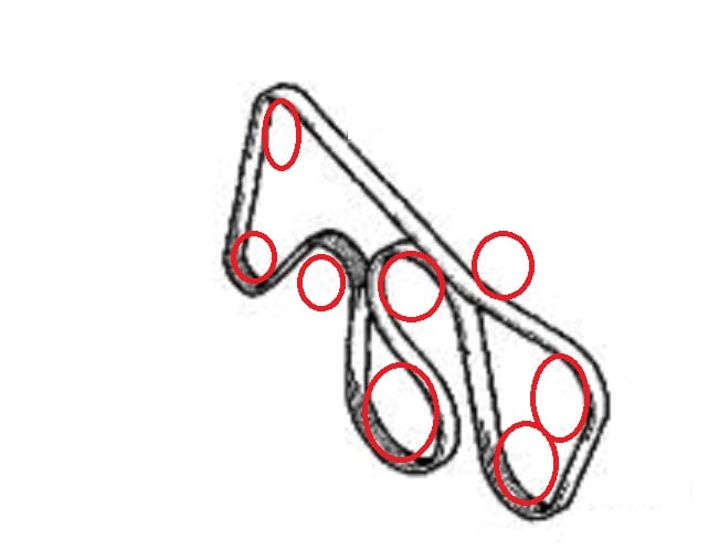 2003 mitsubishi galant serpentine belt diagram