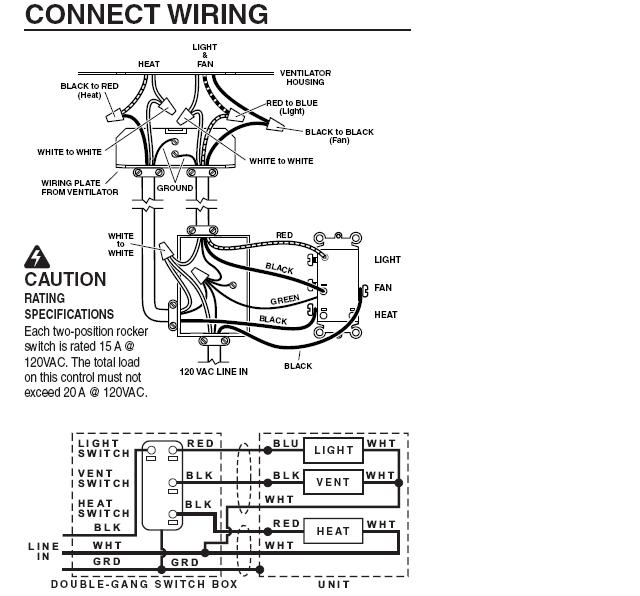 2003 nutone three wire fan wiring diagram