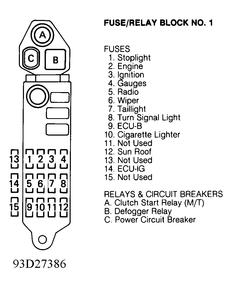 2003 toyota corolla interior fuse box diagram
