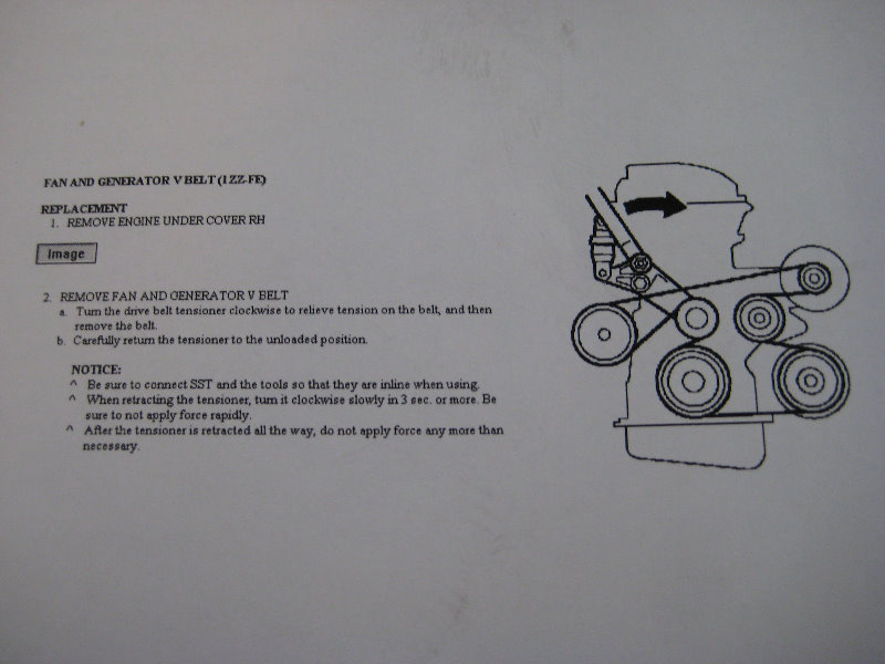 2003 toyota matrix serpentine belt diagram