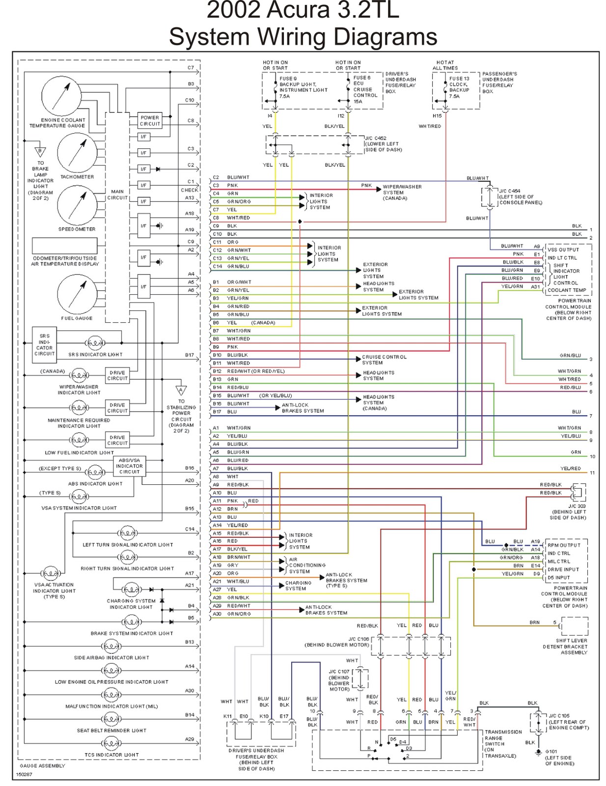2004 acura mdx radio factory wiring diagram key1