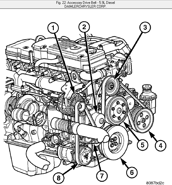 2004 dodge durango belt routing