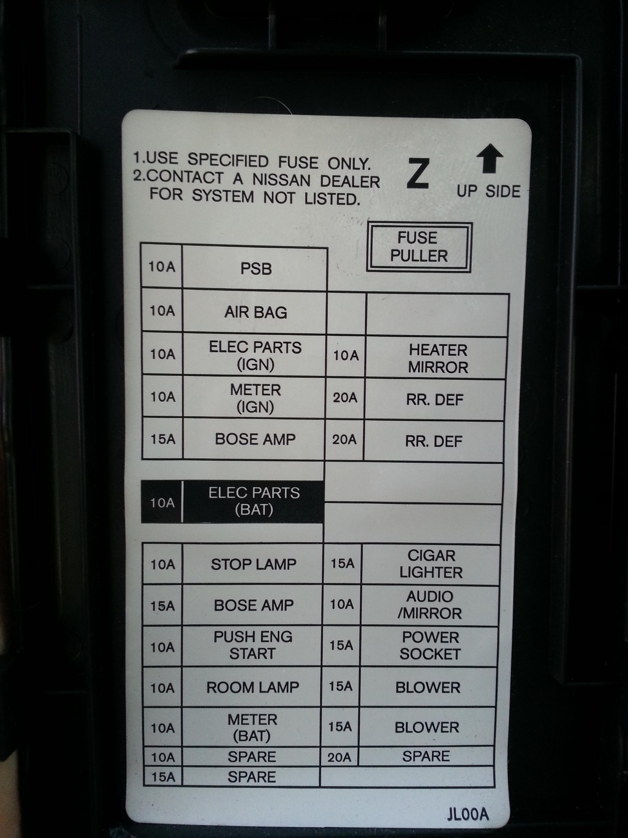 2004 infiniti g35 coupe fuse box diagram