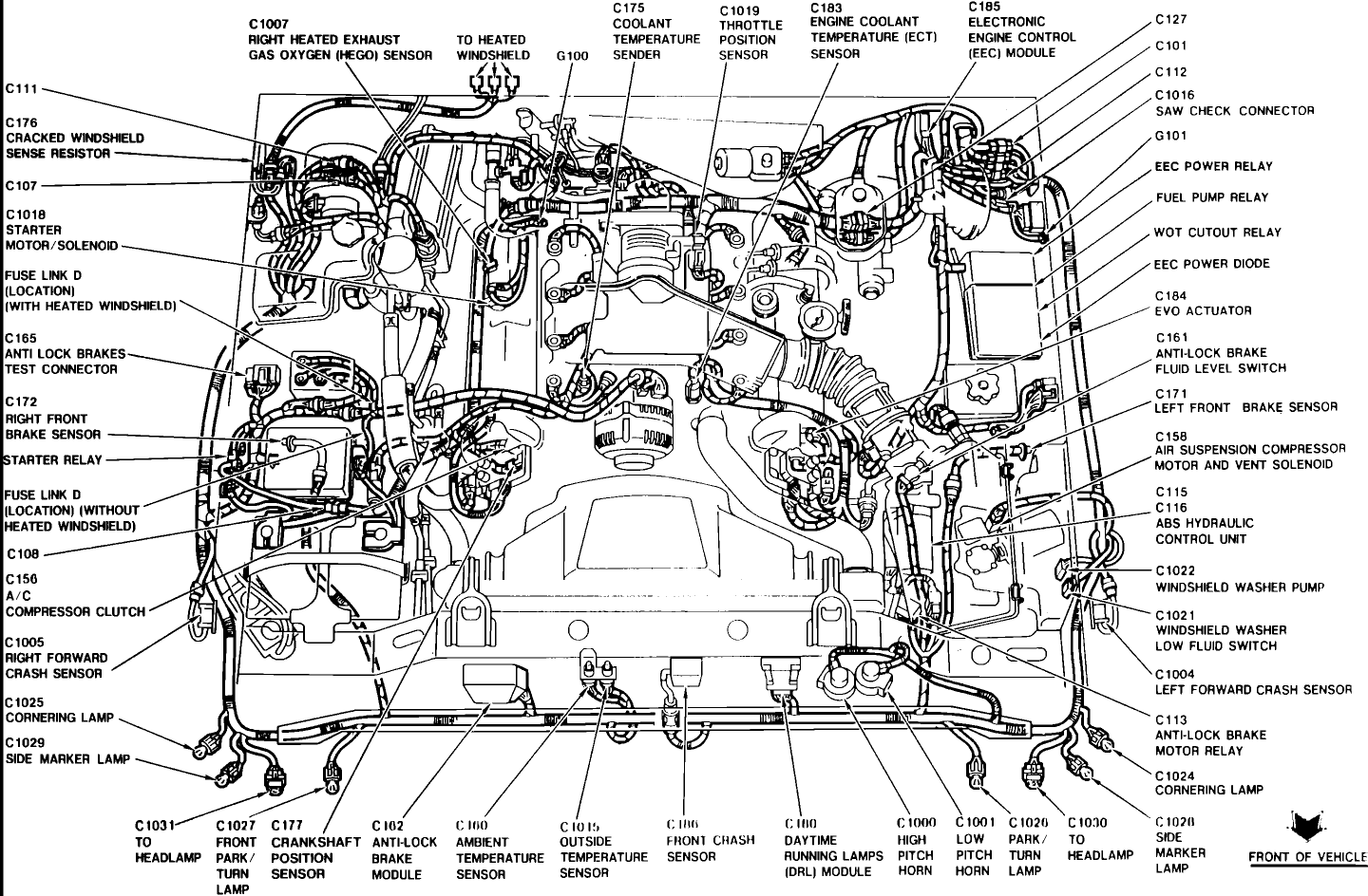 2004 lincoln town car serpentine belt diagram