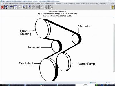 2004 pontiac grand prix serpentine belt routing diagram