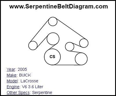 2005 buick lacrosse serpentine belt diagram