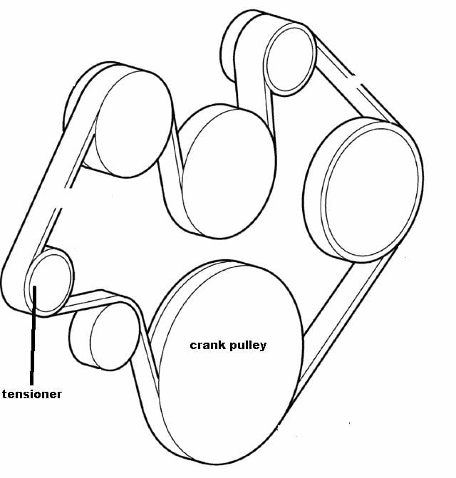 2005 dodge durango belt routing