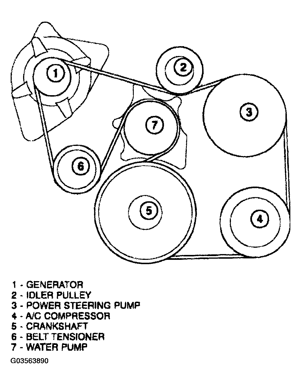 2005 dodge durango belt routing