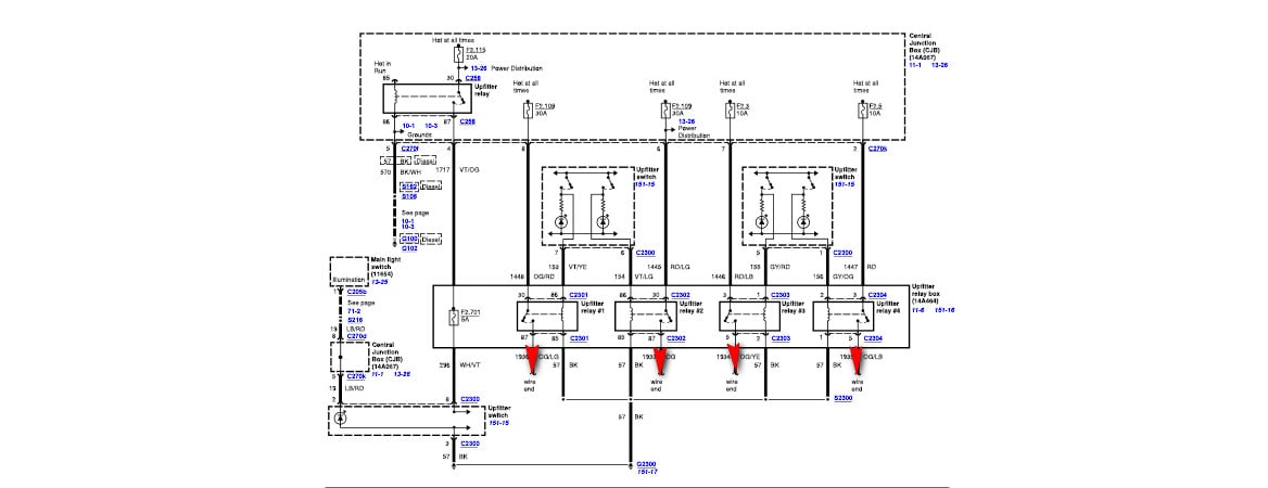 2006 ford upfitter switches wiring diagram
