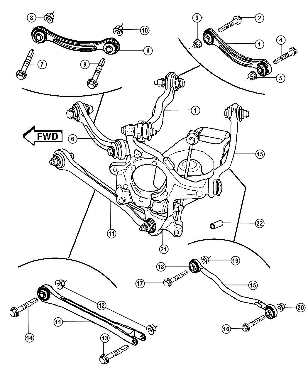 2007 dodge caliber rear suspension diagram