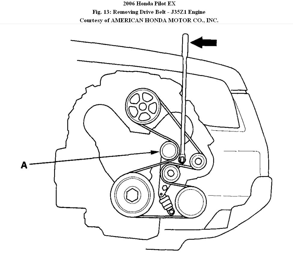 2007 honda pilot serpentine belt routing