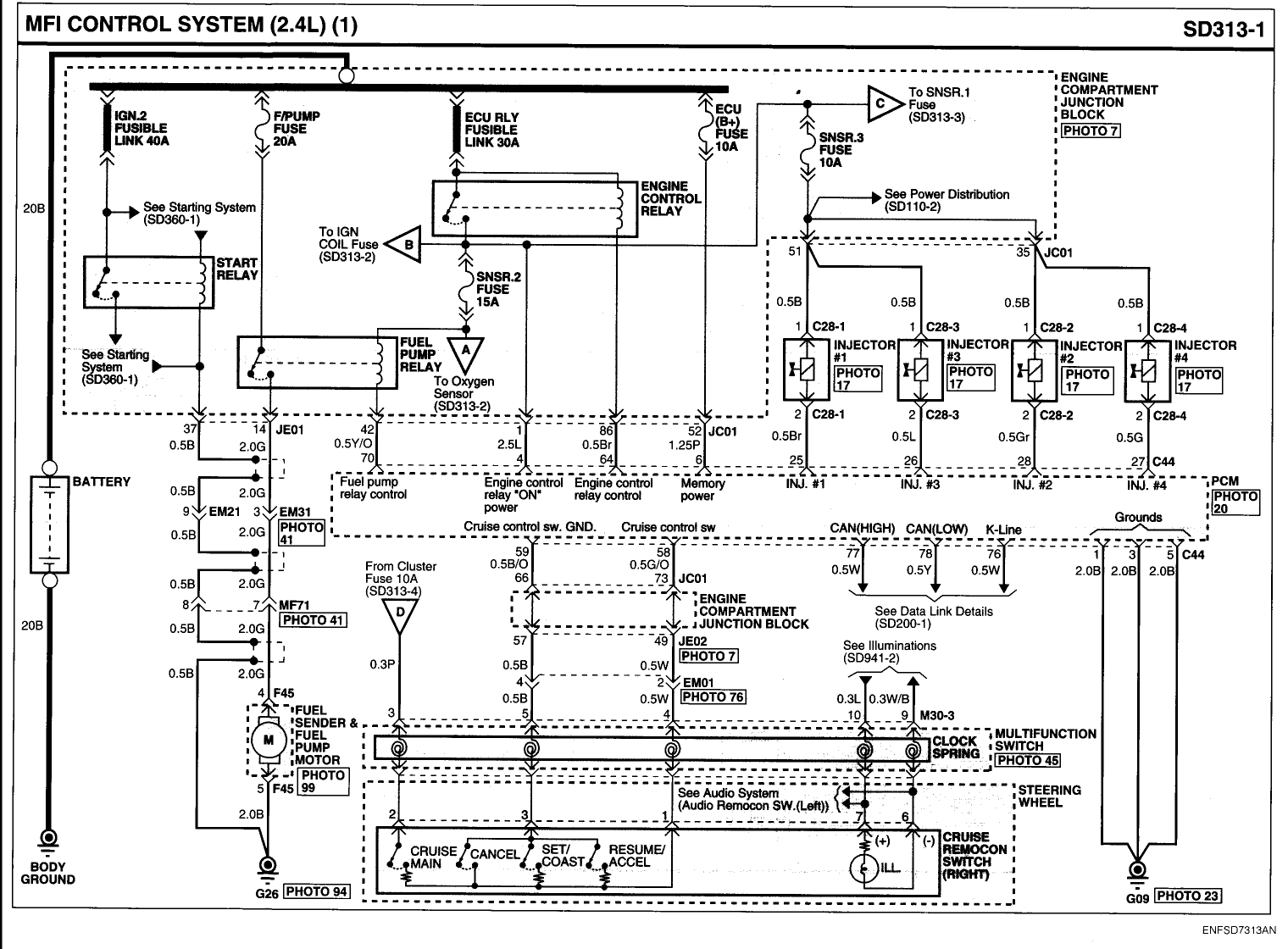 2007 hyundai sonata 2.4l fuel pump wiring diagram
