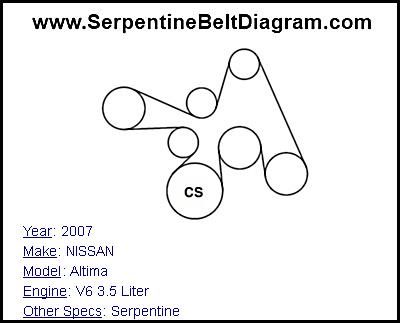 2007 nissan altima serpentine belt diagram
