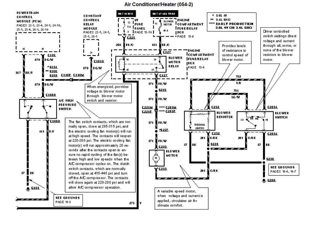 2007 taurus condenser fan wiring diagram