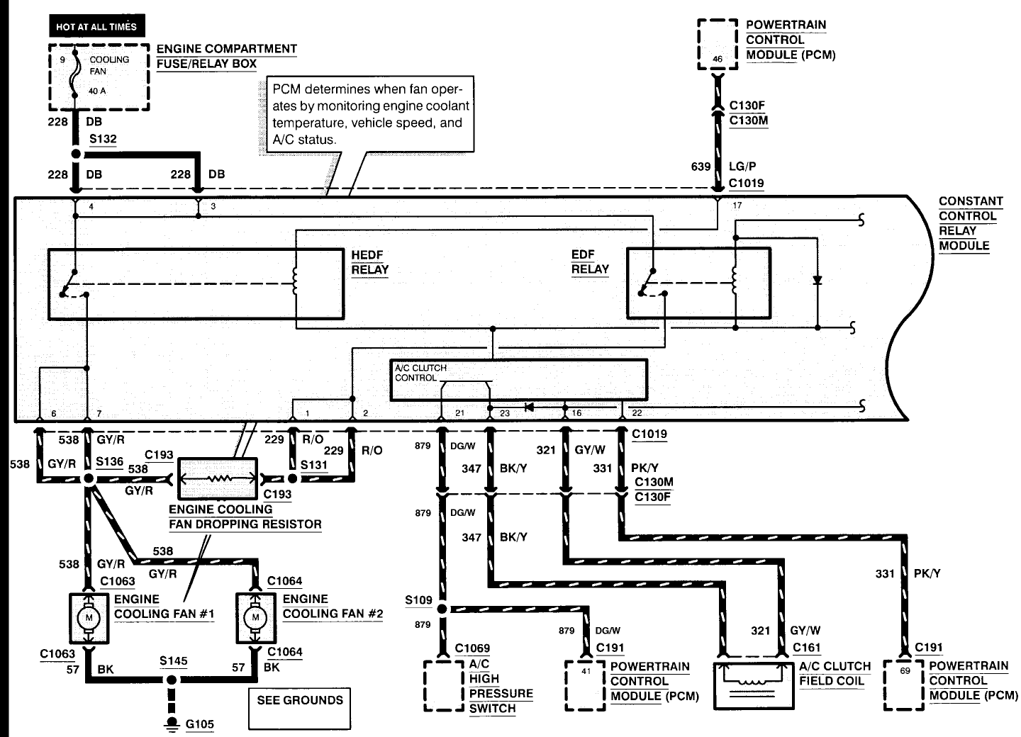 2007 taurus condenser fan wiring diagram