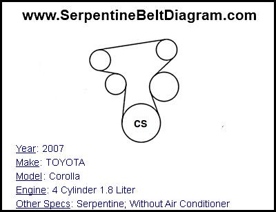 2007 toyota fj cruiser serpentine belt diagram