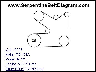 2007 toyota rav4 serpentine belt diagram