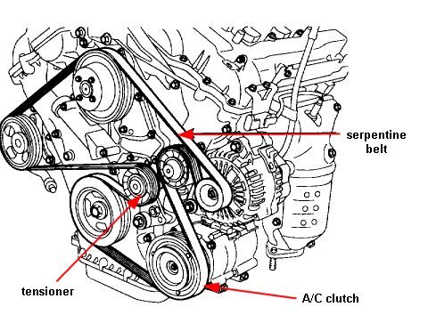 2007 toyota yaris serpentine belt diagram