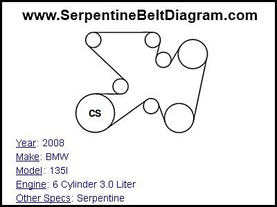 2008 bmw 335i serpentine belt diagram