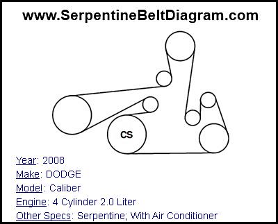 2008 dodge caliber serpentine belt diagram