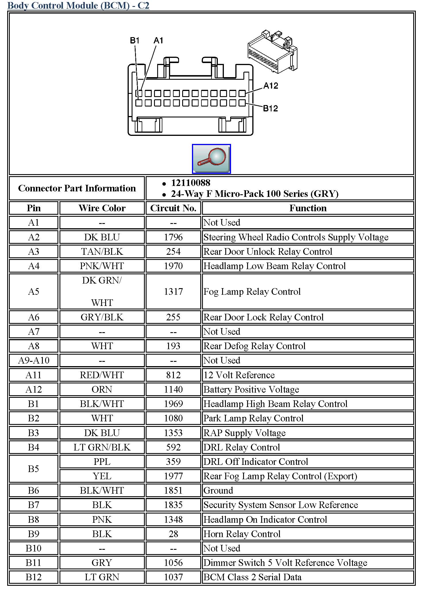 2008 gmc c5500 bcm module wiring diagram