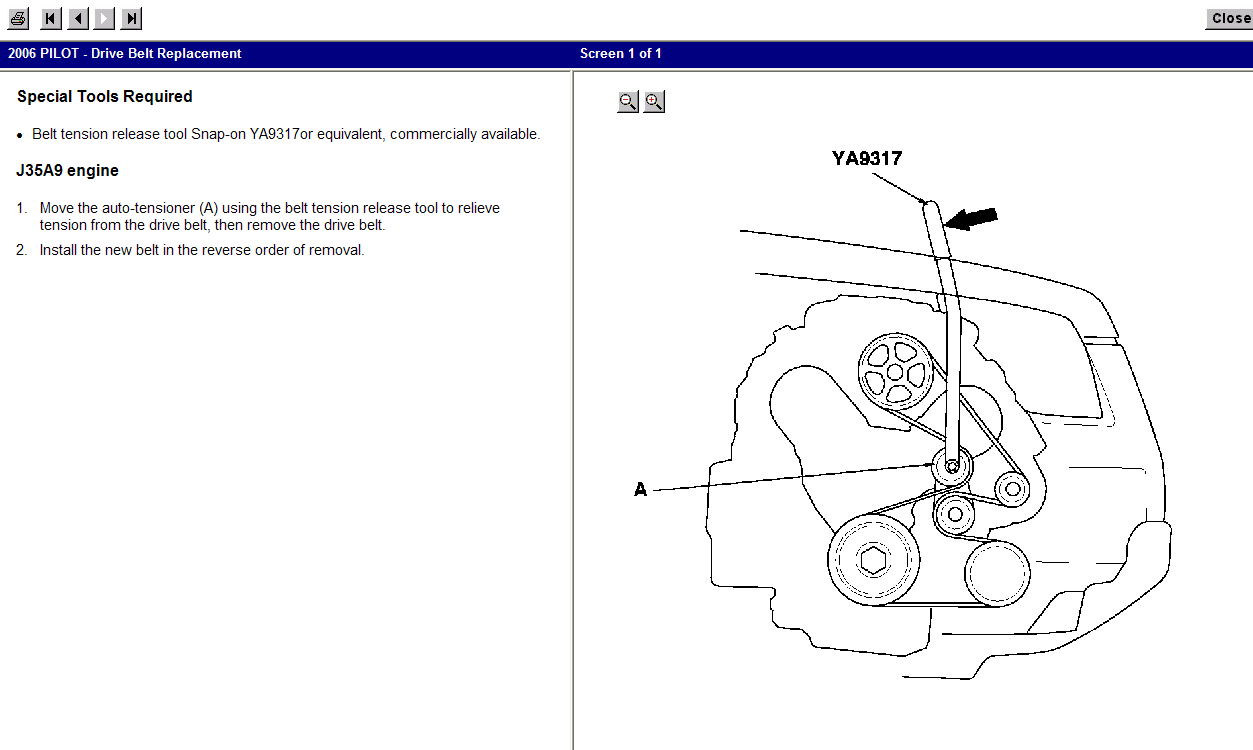 2008 Honda Pilot Serpentine Belt Diagram