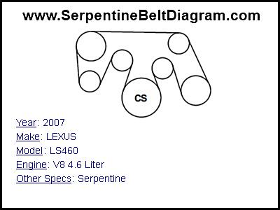 2008 lexus es 350 serpentine belt diagram
