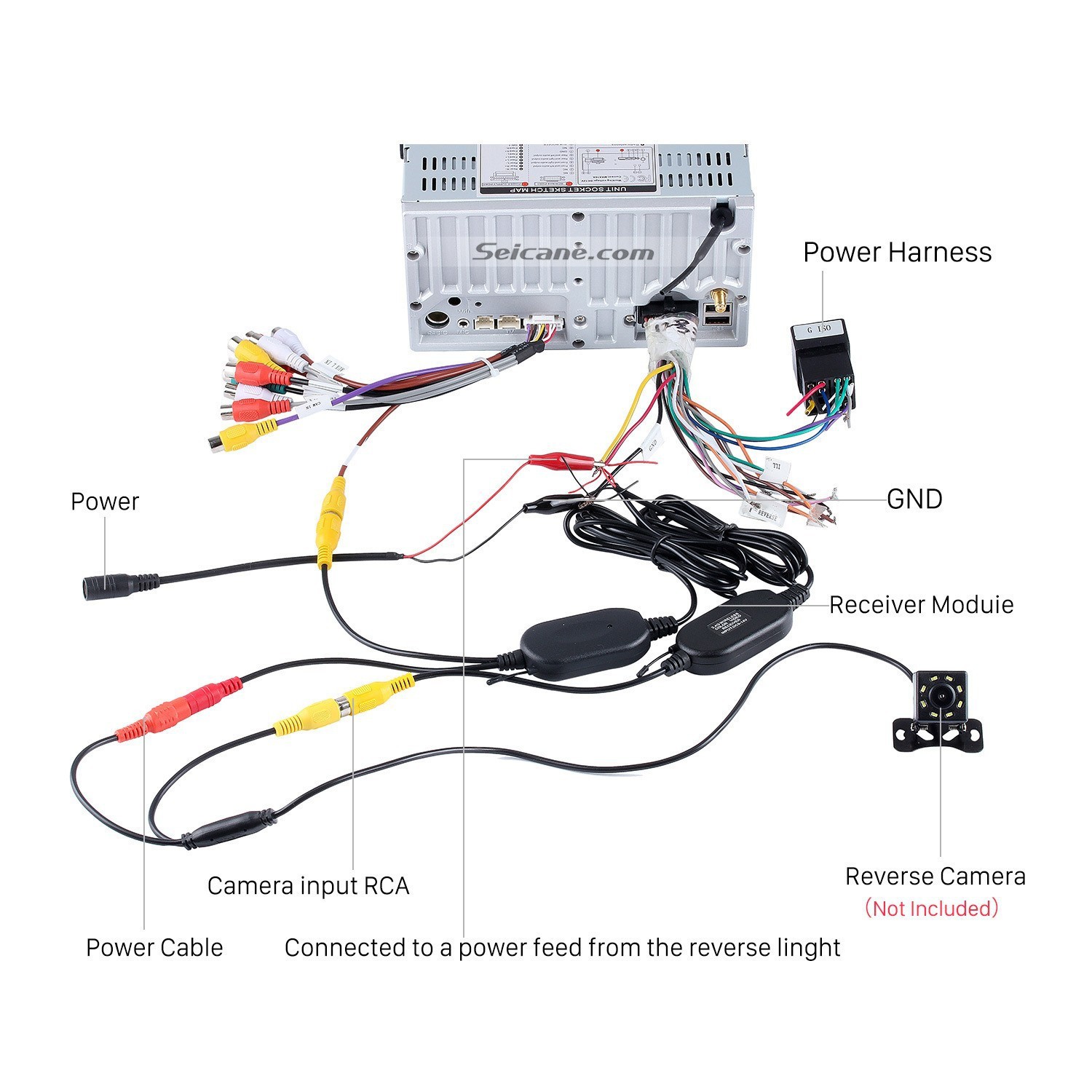 2008 toyota highlander backup camera wiring diagram black white red brown