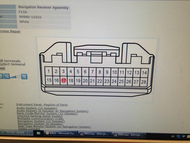 2008 toyota highlander wiring diagram reverse for stereo