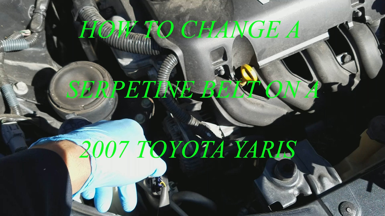 2008 toyota yaris serpentine belt diagram