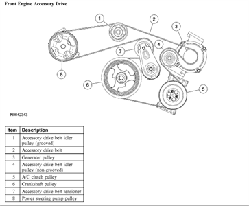 2009 ford fusion serpentine belt diagram