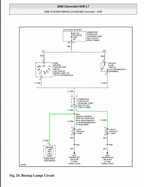 2009 hhr wiring diagram front clip