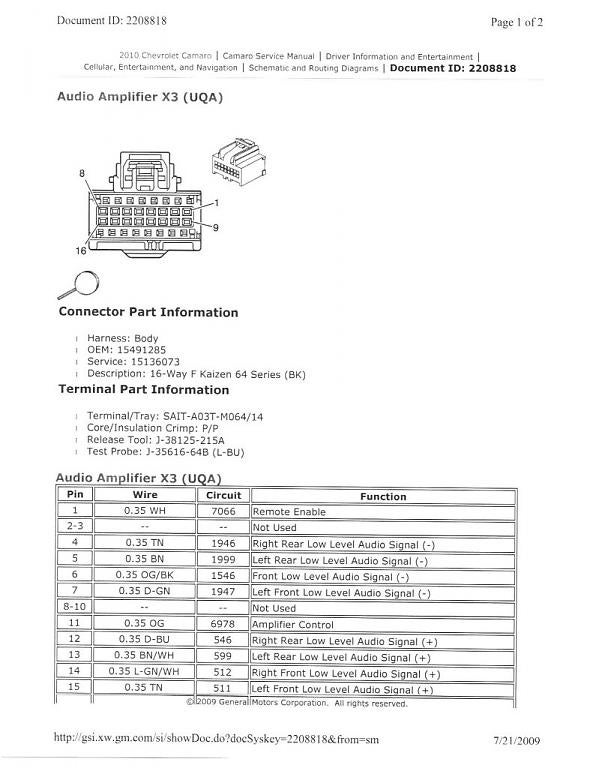 2010 camaro boston acoustics amp wiring diagram