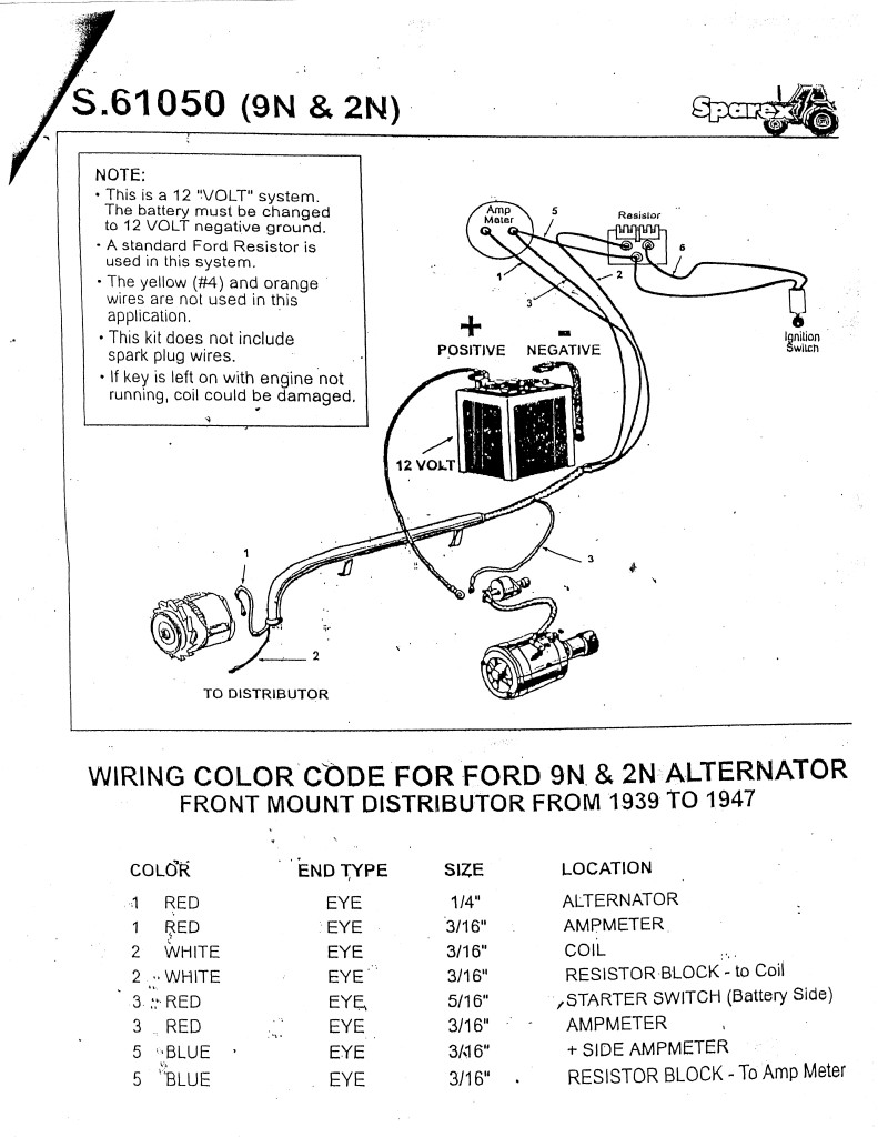 2n ford tractor 1945 wiring diagram